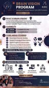 Know More
https://bit.ly/KRCBrainVision
Apply Here
https://bit.ly/KRCBVForm